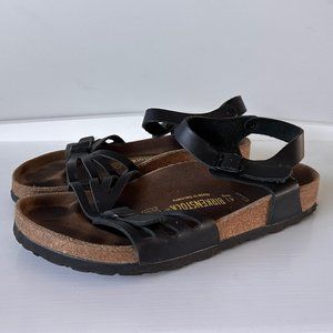 Birkenstock Bali  Black Leather Sandals Size 41